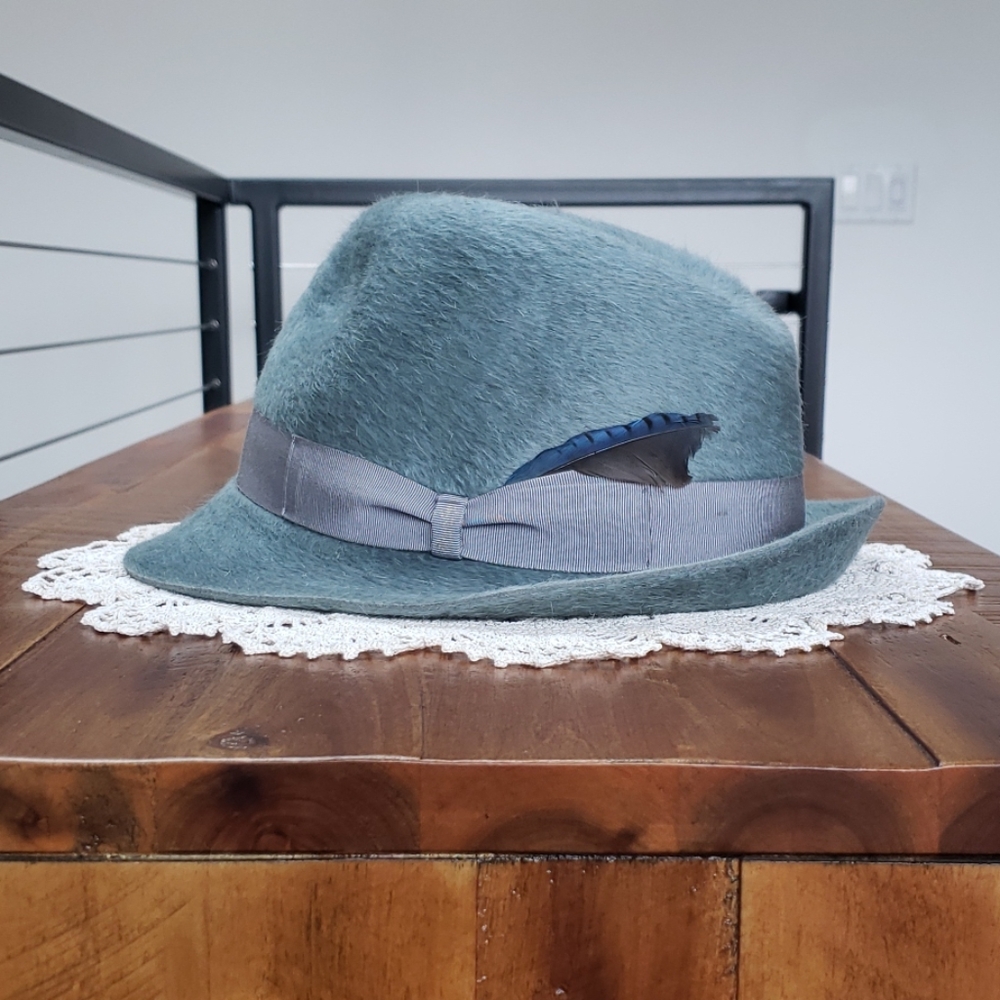 HP🎊💙🐇Borsalino Trilby Fur Felt Fedora Hat